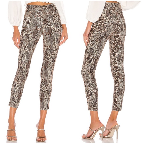 New Free People High Rise Jegging In Snakeskin Brown‎ Size 31 - Picture 1 of 14